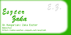 eszter zaka business card